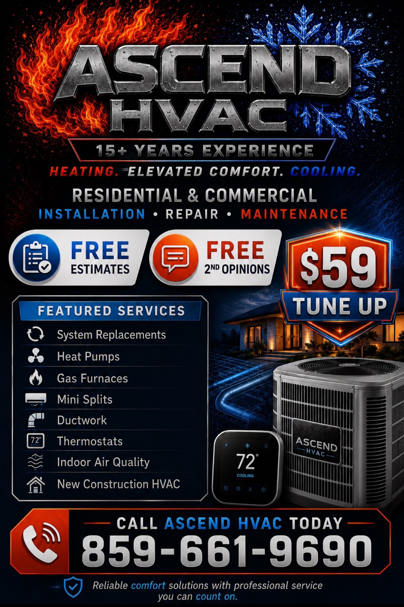 Ascend HVAC $59 tune-up special with free estimates and free second opinions